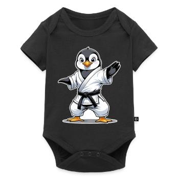 Martial Arts Penguin Karate, Kung Fu, Judo - Baby Premium short-sleeve bodysuit - black - Front