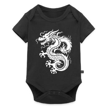 Dragon Fantaisie Magie Mysticisme Mythologie Art - Body à manches courtes Premium Bébé - noir - Devant