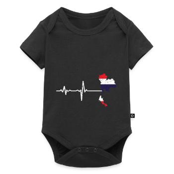 Heartbeat Thailand Geschenk - Baby Premium Kurzarmbody - Schwarz - Vorne