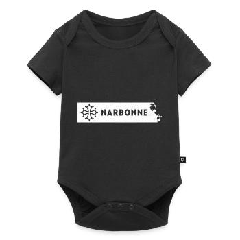 Narbonne Occitanie Frankreich Okzitanisch France - Baby Premium Kurzarmbody - Schwarz - Vorne
