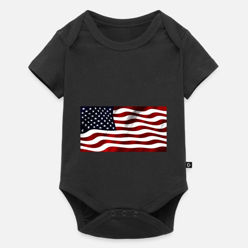 US flag - Baby Premium short-sleeve bodysuit - black