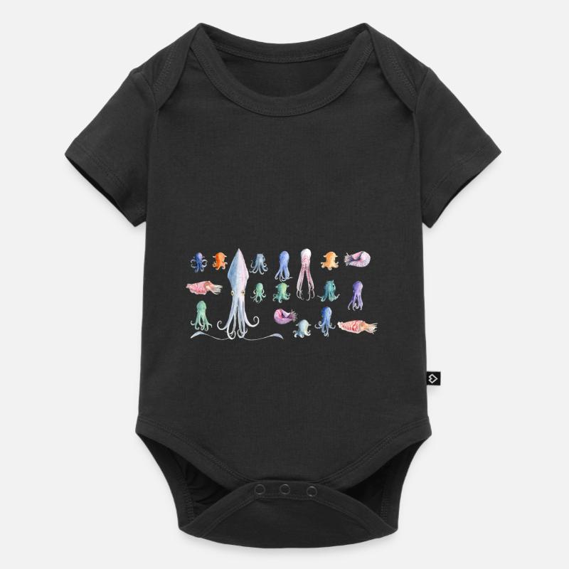 rapport de poulpe - Body à manches courtes Premium Bébé - noir