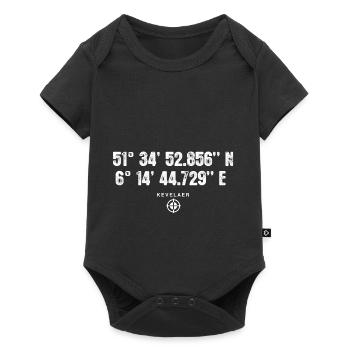 Kevelaer Geocacher Geschenk Standort GPS Stadt - Baby Premium Kurzarmbody - Schwarz - Vorne