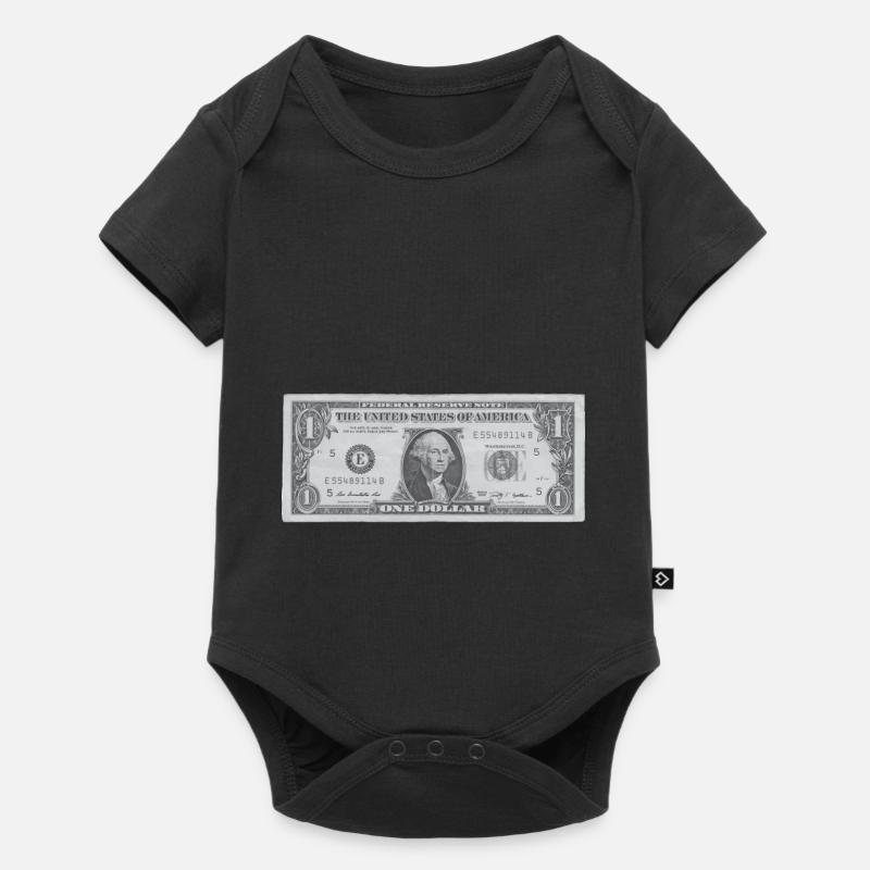 1 dollar - Body à manches courtes Premium Bébé - noir