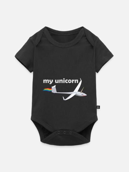 planeurs licorne glisse cadeau licorne - Body à manches courtes Premium Bébé - noir