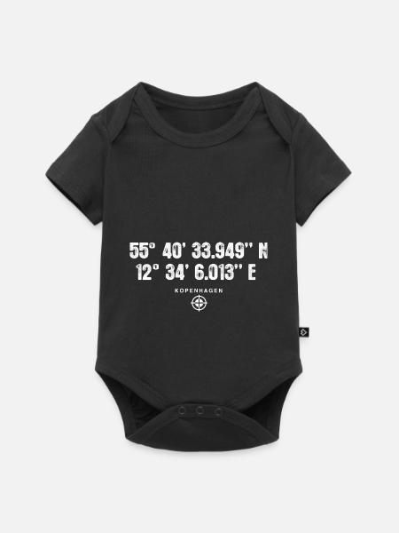 Copenhague géocacheurs Europe coordonne cadeau - Body à manches courtes Premium Bébé - noir