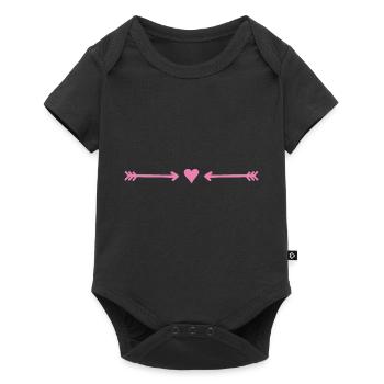 Icônes de la flèche de coeur - Body à manches courtes Premium Bébé - noir - Devant