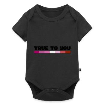 Étreinte de connexion arc-en-ciel, fierté heureuse - Body à manches courtes Premium Bébé - noir - Devant