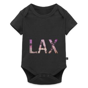 LAX (Los Angeles) lettering - Baby Premium short-sleeve bodysuit - black - Front