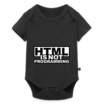 HTML is NOT Programming - Baby Premium Kurzarmbody - Schwarz - Vorne