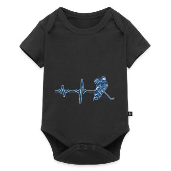 Cadeaux Hockey Heartbeat - Body à manches courtes Premium Bébé - noir - Devant