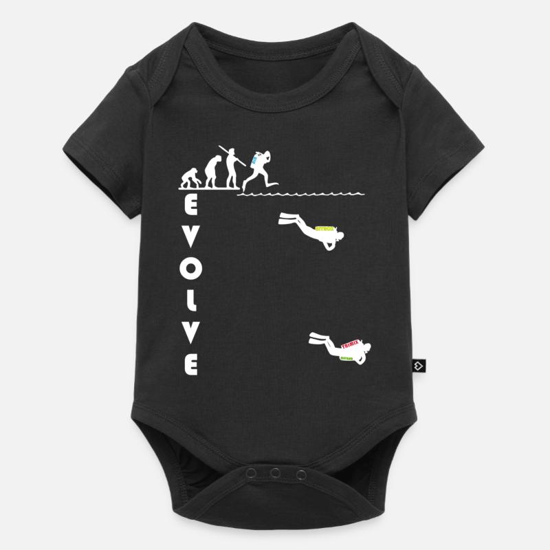 evolve_white - Body à manches courtes Premium Bébé - noir