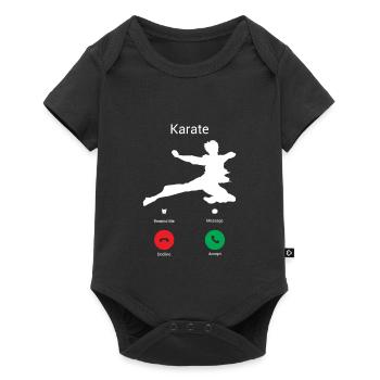 Karate Gets! - Baby Premium short-sleeve bodysuit - black - Front