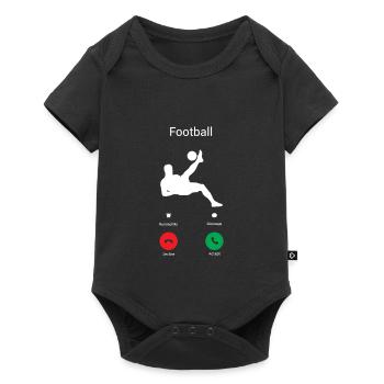FOOTBALL M’ÉNERVE ! -JE DOIS CLIQUER GO ! - Body à manches courtes Premium Bébé - noir - Devant