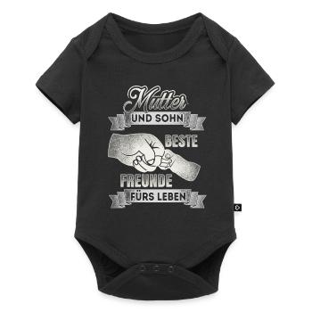 Mère et fils - meilleurs amis - DE - Body à manches courtes Premium Bébé - noir - Devant
