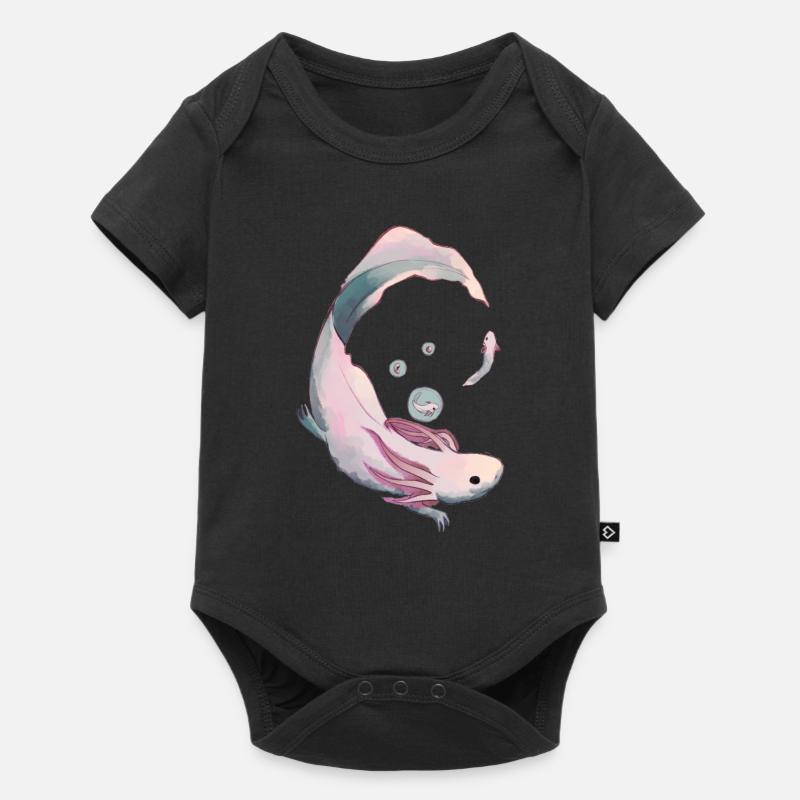 Axolotl Evolution - Baby Premium Kurzarmbody - Schwarz