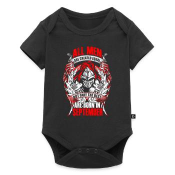 September - All men are created equal - EN - Baby Premium Kurzarmbody - Schwarz - Vorne