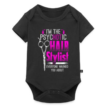 psycHOTic Hair Stylist - Hair Stylist - EN - Baby Premium short-sleeve bodysuit - black - Front