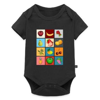 fruits - Baby Premium Kurzarmbody - Schwarz - Vorne