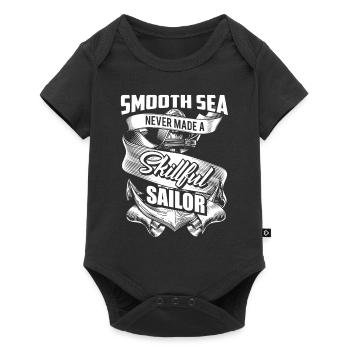 Smooth Sea - Skillful Sailor - EN - Baby Premium short-sleeve bodysuit - black - Front