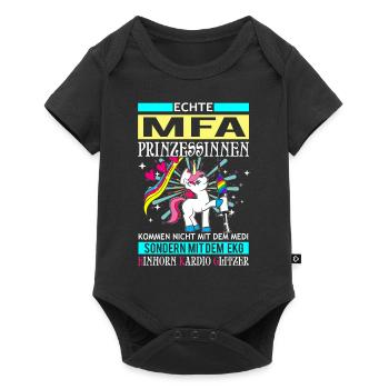 MFA Princess - Unicorn cardio glitter - Baby Premium short-sleeve bodysuit - black - Front