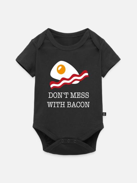 bacon - Baby Premium Kurzarmbody - Schwarz