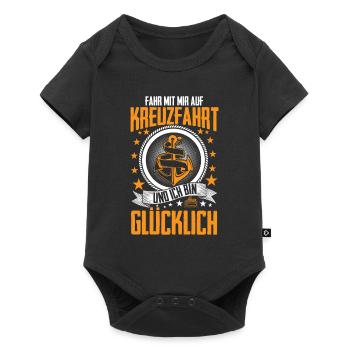 Kreuzfahrt - Urlaub Geschenk Schiff Boot AIDA - Baby Premium Kurzarmbody - Schwarz - Vorne