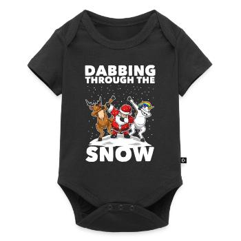 Dabbing Santa Dabbing Einhorn Weihnachten Geschenk - Body à manches courtes Premium Bébé - noir - Devant