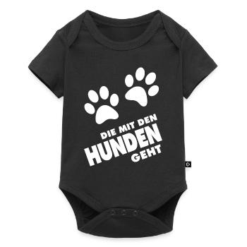 Die mit den Hunden Geht - Baby Premium Kurzarmbody - Schwarz - Vorne