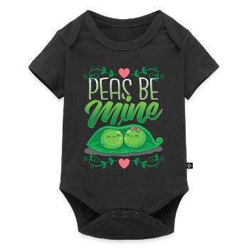 Valentine's day Vegan Vegetarian gardeners gift - Baby Premium short-sleeve bodysuit - black - Front