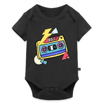Cassette Music 80s Gift Pop Style - Baby Premium short-sleeve bodysuit - black - Front