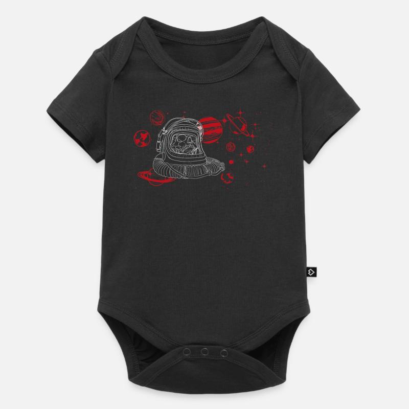 cri silencieux dans l'espace, blanc - Body à manches courtes Premium Bébé - noir