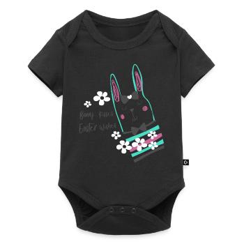 bunny bisous - Body à manches courtes Premium Bébé - noir - Devant