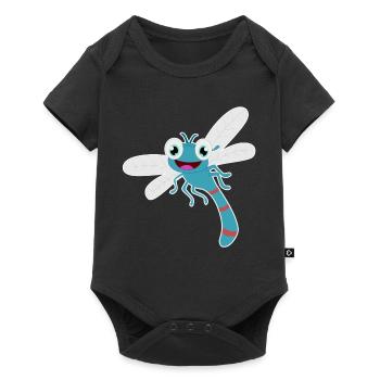 Dragonfly Sweet Funny Insect Kawaii Comic Gift - Baby Premium short-sleeve bodysuit - black - Front