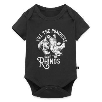 Save rhinos stops clearing gift animal nature - Baby Premium short-sleeve bodysuit - black - Front