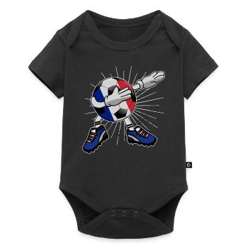 Fußball Dabbing Frankreich Mannschaft France WM - Baby Premium Kurzarmbody - Schwarz - Vorne