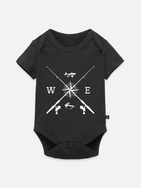Der Angel Kompass - Geschenk - Baby Premium Kurzarmbody - Schwarz