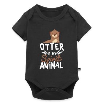 Otter is My Spirit Animal Cute T-Shirt - Baby Premium short-sleeve bodysuit - black - Front