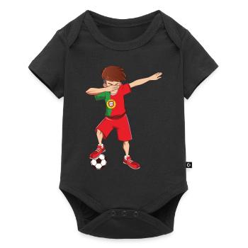 Dab Dabbing Portugal joueur de football jersey fan - Body à manches courtes Premium Bébé - noir - Devant