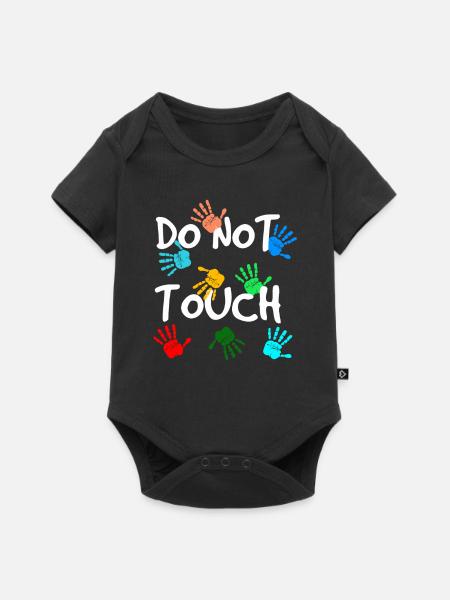 Do not touch - Baby Premium Kurzarmbody - Schwarz