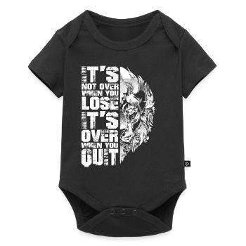 Lion Motivation Saying Giving Up Gift Strength - Baby Premium short-sleeve bodysuit - black - Front