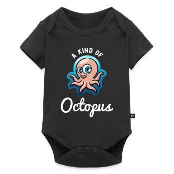 Pieuvre poissons mer poulpe calamar cadeau - Body à manches courtes Premium Bébé - noir - Devant