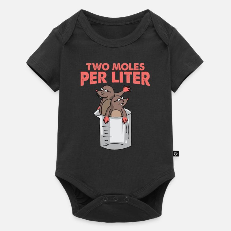 Two Moles Per Liter Science Maulwurf Geschenk Gift - Baby Premium Kurzarmbody - Schwarz
