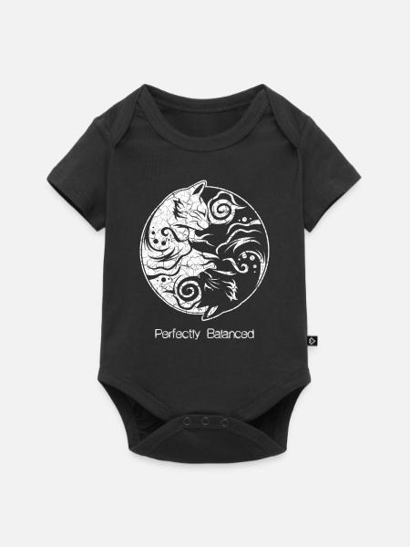 Yin yang - Baby Premium Kurzarmbody - Schwarz
