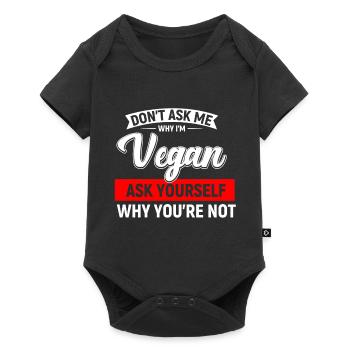 végétaliens - Body à manches courtes Premium Bébé - noir - Devant