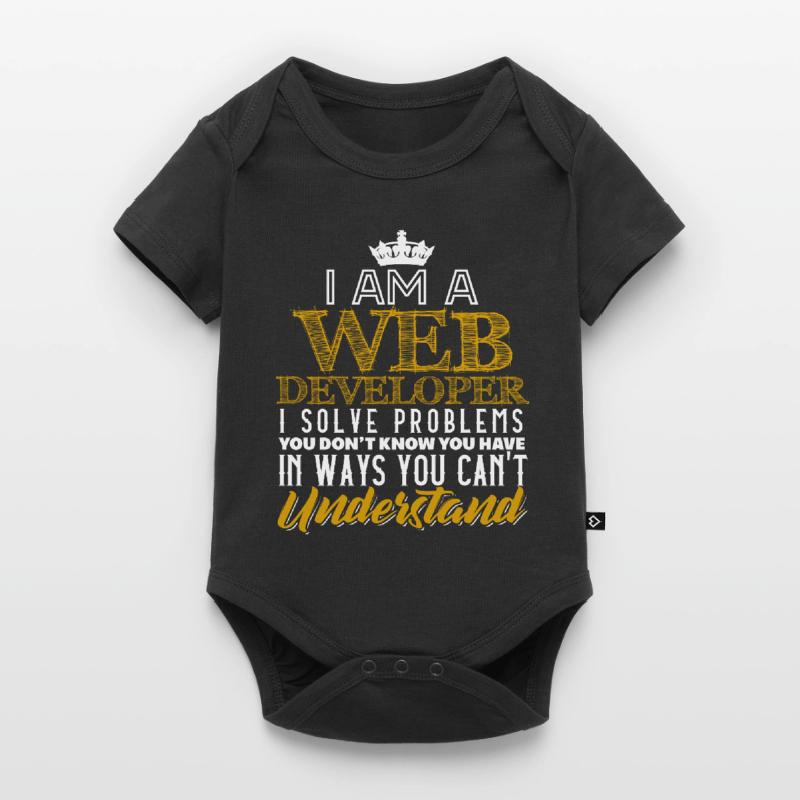 I Am A Webdeveloper I Solve Problems Baby Premium Kurzarmbody