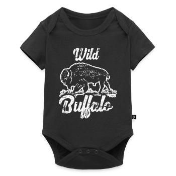 Animal Animals Buffalo Bison Buffalo Wilderness Gift - Baby Premium short-sleeve bodysuit - black - Front