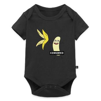Fruit fruit funny gift vegetarian vegan - Baby Premium short-sleeve bodysuit - black - Front