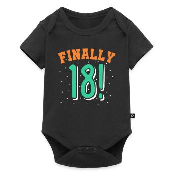 18 years old - Baby Premium short-sleeve bodysuit - black - Front