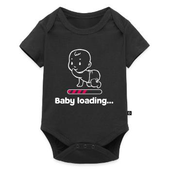 Bébé enceinte bébé ventre grossesse Parents - Body à manches courtes Premium Bébé - noir - Devant